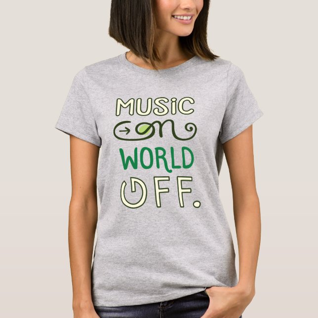 T-shirt Musique sur World Off (Devant)