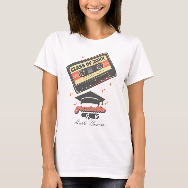 T-shirt Musique vintage cassette personnalisée super (Devant)