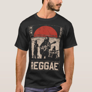 T-shirt Musique vintage de l'île de Reggae Design rythmiqu