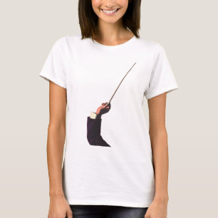 T-shirt Musique vintage, main du chef tenant un baton