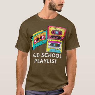 T-shirt Musique Vintage Old School Playlist 80s 90s Casset