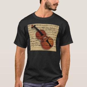 T-shirt Musique Vintage violon