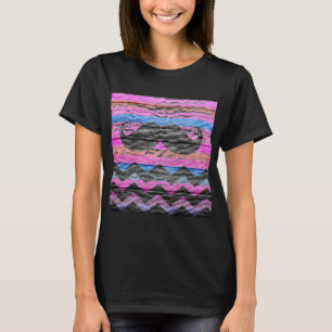 T-shirt Mustache Chevron Bois moderne #2