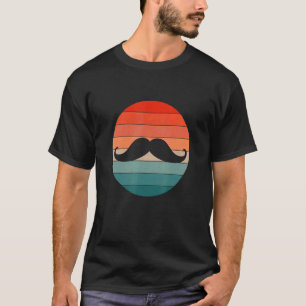 T-shirt Mustache Retro Style Vintage