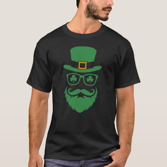 T-shirt Mustache Saint Patrick's Day (Devant)