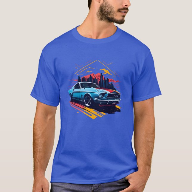 T-shirt Mustang Classic Car gift (Devant)