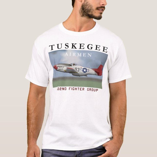 T-shirt Mustang "de queue rouge" de P51D (Devant)