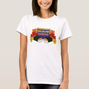 T-shirt Musubi hawaïen drôle et fleurs d'hibiscus
