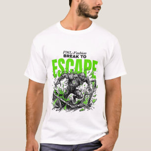 T-shirt Mutant ÉCHAPPÉE Graphisme d'horreur Sci-Fi