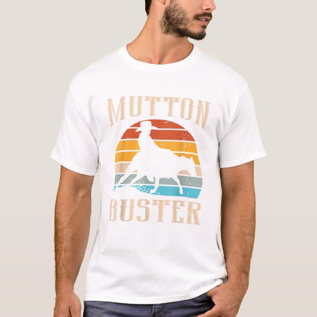 T-shirt Mutton Buster Design pour une T Shirt Mutton Buste (Devant)