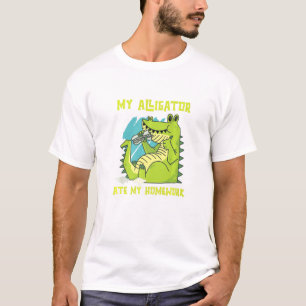 T-shirt My Alligator Ate My Homework Reptiles Zoo Ponds Cr