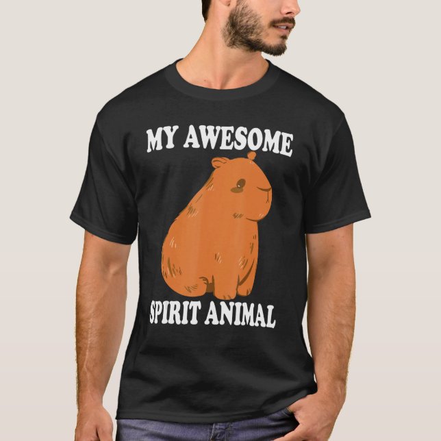 T-shirt My Awesome Spirit Animal Capybaras Capybaras Capy (Devant)