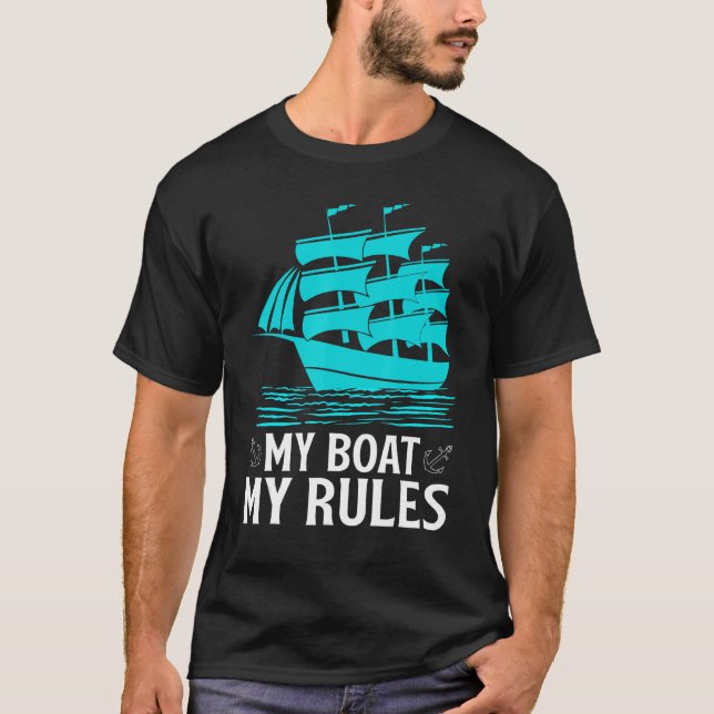 T-shirt My Boat My Rules (Devant)