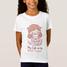 T-Shirt My Cat is My Best Friend Cute Cat Lover T-