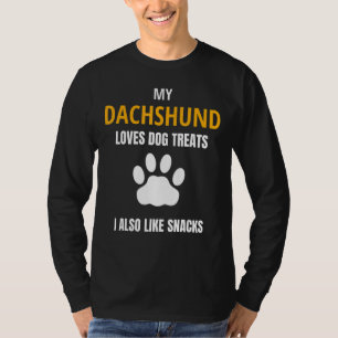 T-shirt My Dachshund Loves Chien Traite Snacks Drôle Chien