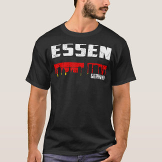 T-shirt My Essen Skyline Allemagne Accueil Ville Souvenir
