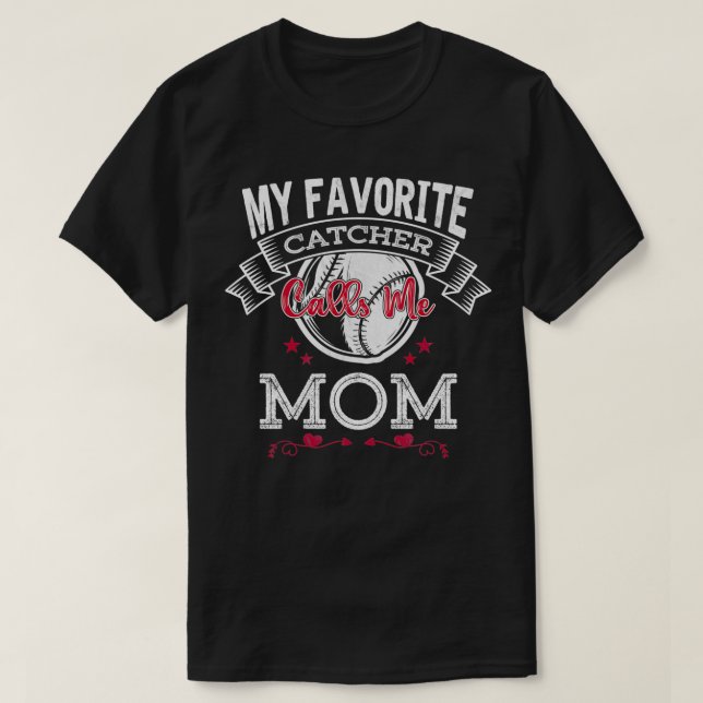 T-shirt My Favori Catcher Me Appelle Maman drôle Softball  (Design devant)