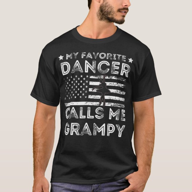 T-shirt My Favorite Dancer Calls Me Grampy Dance Ballet Fa (Devant)
