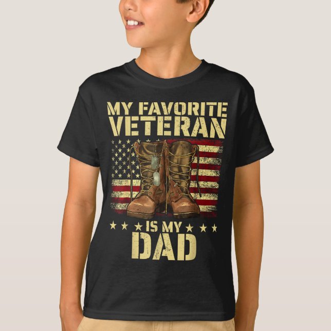 T-shirt My Favorite Veteran Is My Dad Father Veterans Day  (Devant)