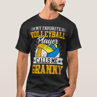 T-shirt My Favorite Volleyball Player Calls Me Granny Moth