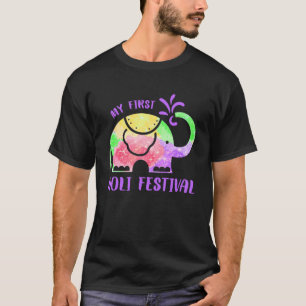 T-shirt My First Holi Festival Happy Holi Outfit Elephant
