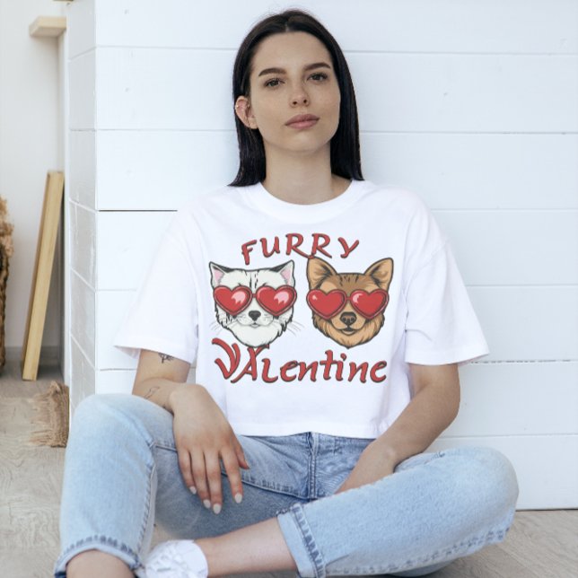T-shirt My Furry Valentine Tee : Chemise Portrait Personna (furry valentine tshirt #valentine)