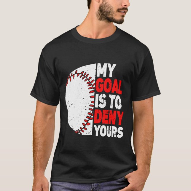 T-shirt My Goal Iso Deny Yours BatandBall Sports boy (Devant)