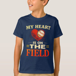 T-shirt My Heart Is On Field