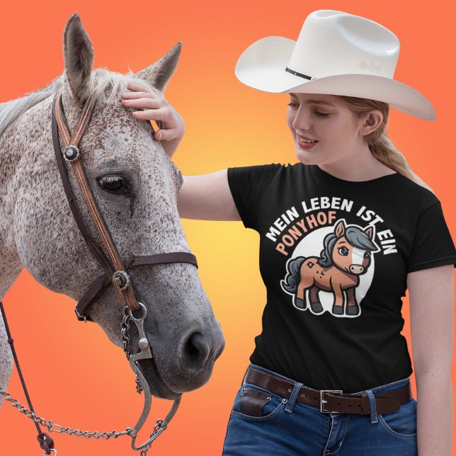 T-shirt My Life is a Pony Farm Drôle Allemand Expression (Créateur téléchargé)