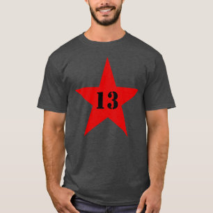 T-shirt My Lucky Number Star - Numéro 13 (rouge)
