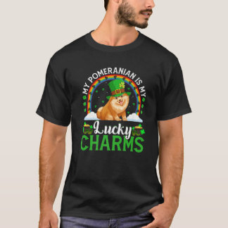 T-shirt My Pomeranian Is My Lucky Charms St. Patrick's Day