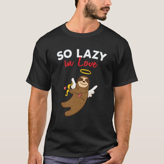 T-shirt My Sloth Is My Valentine Lazy Sloths Cupid Valenti (Devant)