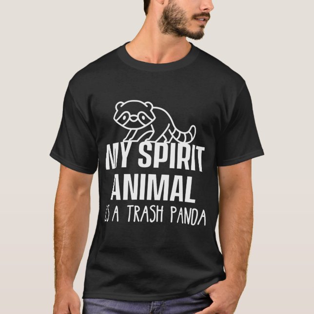 T-shirt My Spirit Animal Est Un Panda Déchets Animal P (Devant)