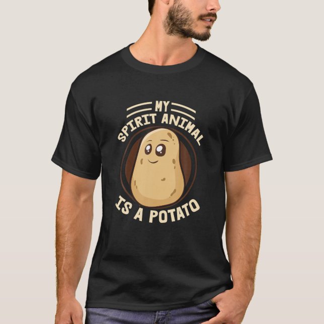 T-shirt My Spirit Animal Est Un Végétarien De Pomme De Ter (Devant)
