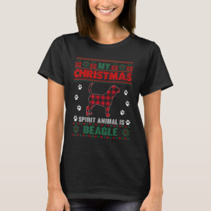 T-shirt My Spirit Animal Is Beagle Dog Owner Ugly Christma