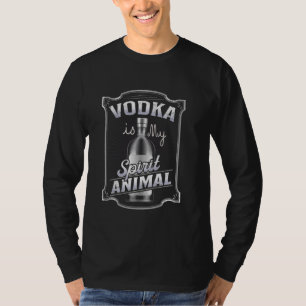 T-shirt My Spirit Animal Is Vodka Drôle Boire De L'Alcool