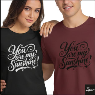 T-shirt My Sunshine Brush Script Citation Grunge