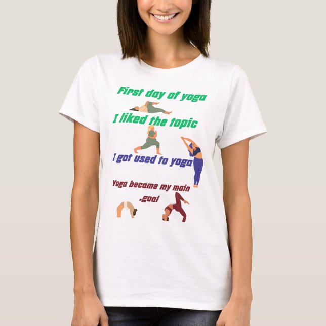 T-shirt My Yoga Story : From Curiosity to Lifestyle (Devant)