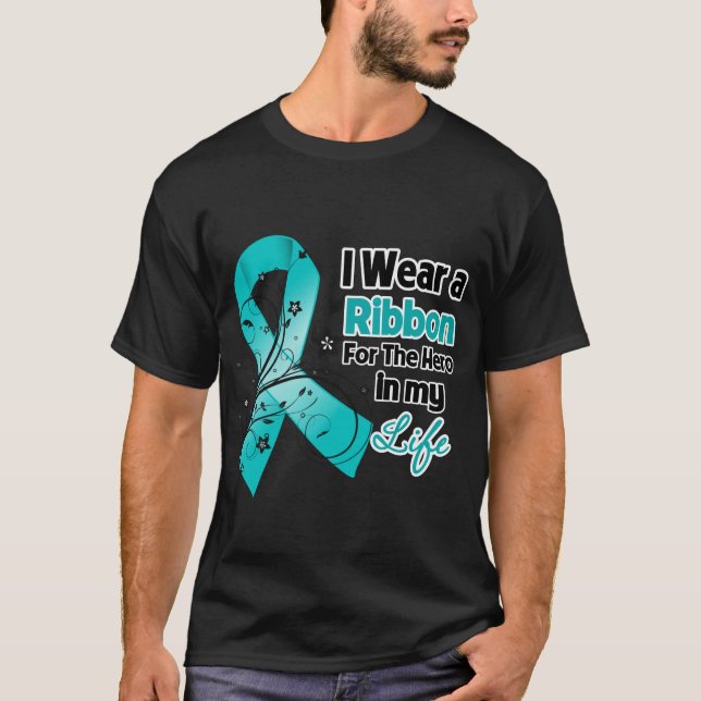 T-shirt Myasthenia Gravis Ribbon Hero dans ma vie (Devant)