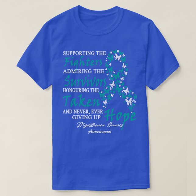 T-shirt Myasthenia Gravis Sensibilisation Appuyer Le Comba (Design devant)