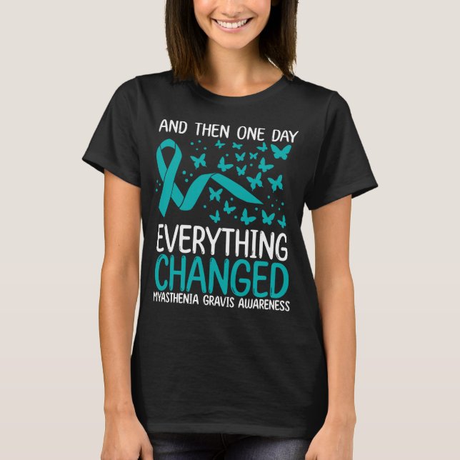 T-shirt Myasthénie Garvis Awareness Ribbon Garvis Month (Devant)
