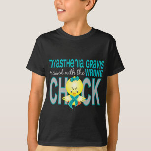 T-shirt Myasthénie gravis salie avec le poussin faux