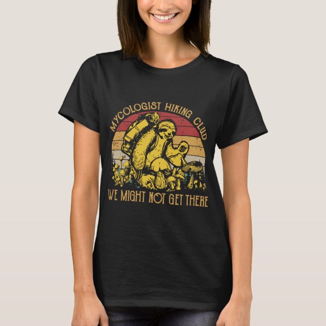T-shirt Mycologue Randonnée Club Mushroom Sloth (Devant)