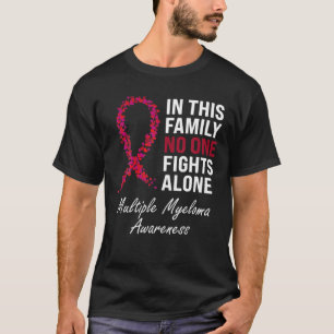 T-shirt Myélome multiple Awareness Burgundy Ribbon Family