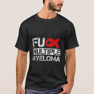 T-shirt Myélome multiple Sensibilisation Cancer Ruban roug