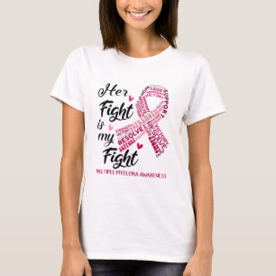 T-shirt Myélome multiple Sensibilisation Son combat est mo