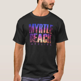 T-shirt Myrtle Beach Carolina Été Vacances Correspondant F