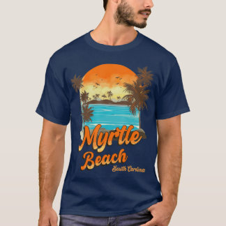 T-shirt Myrtle Beach South Carolina Summer Vacances Palm