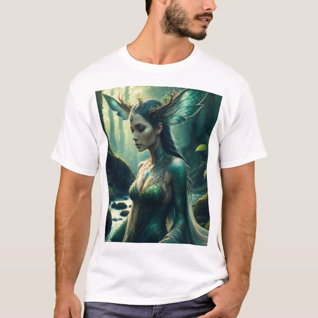 T-shirt Mystic Forest Guardian – Enchanted Streamlight (Devant)