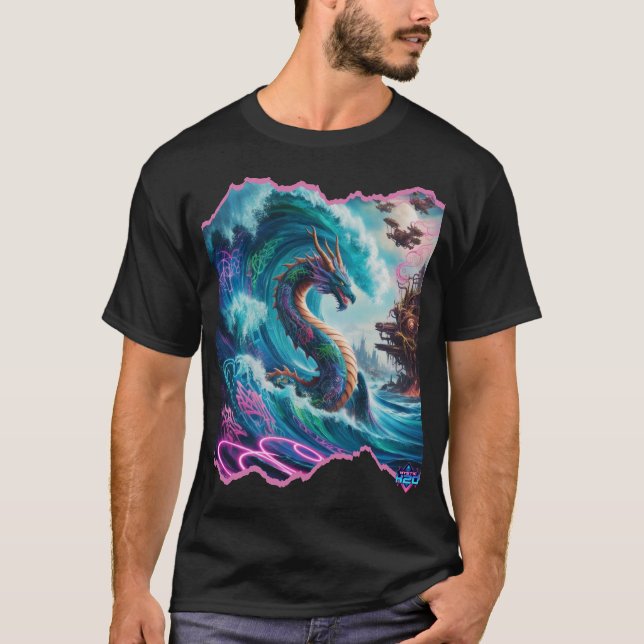 T-shirt Mystic H2O Dragon Sea Serpent Design (Devant)